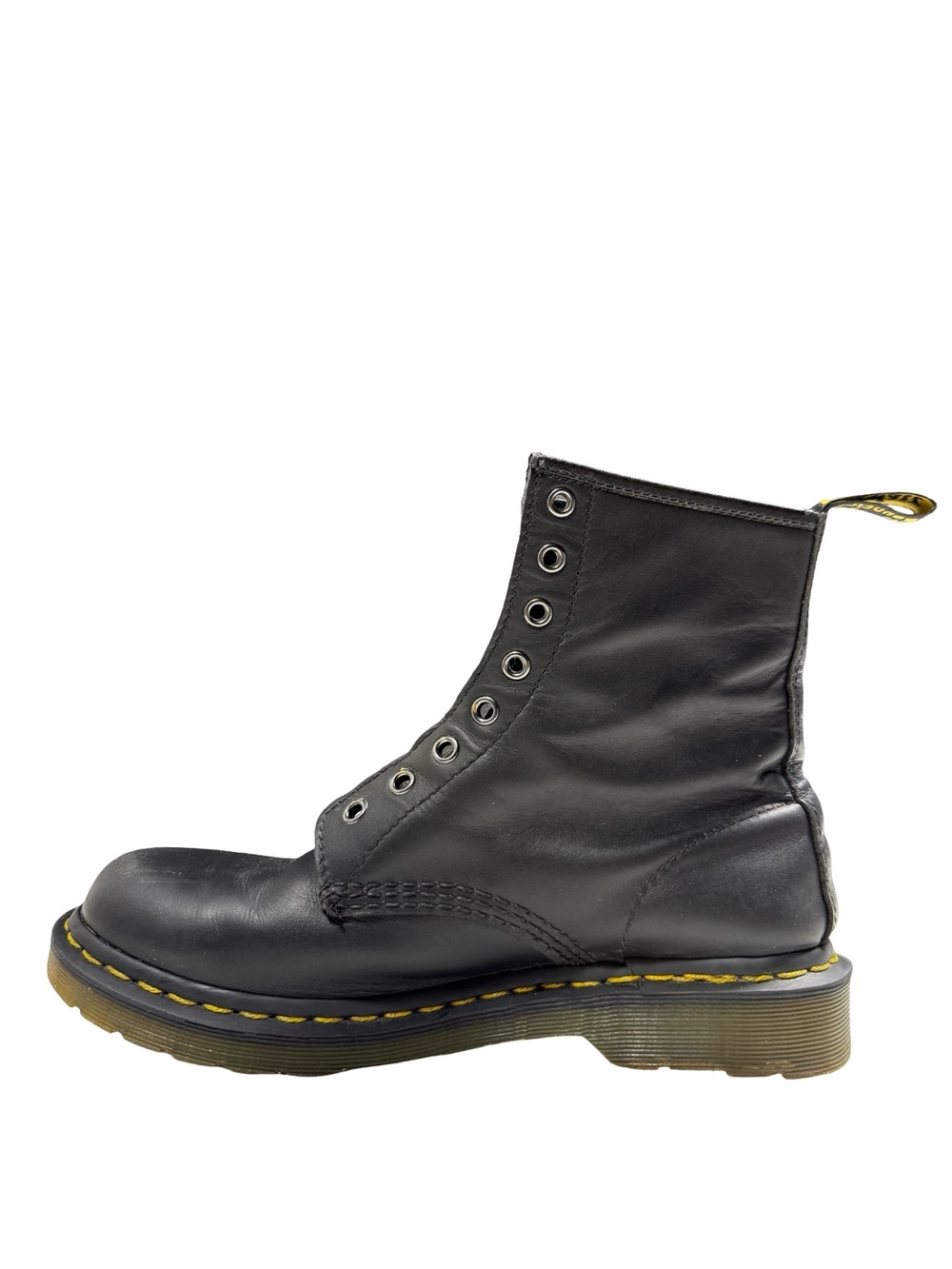 Dr. Martens 11821 Black Smooth Leather Lace Up Boots Combat Grunge Men 8 Women 9 - Picture 5 of 11